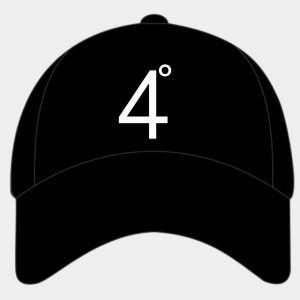 Four Degrees Strapback Dad Hat - Black